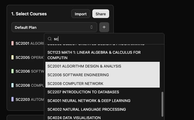 Select Courses