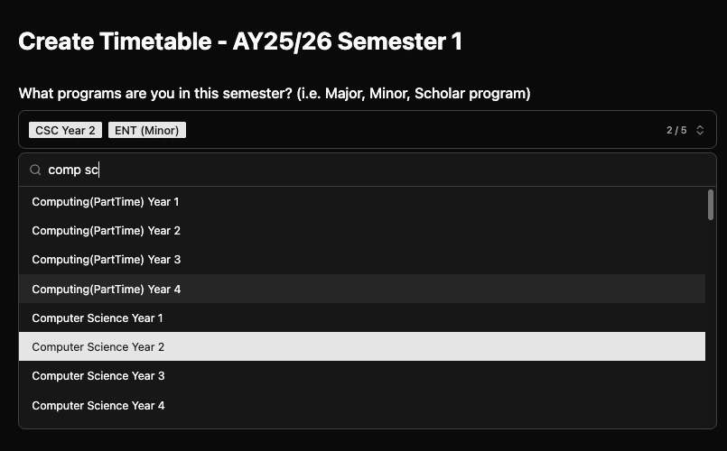 Create Timetable